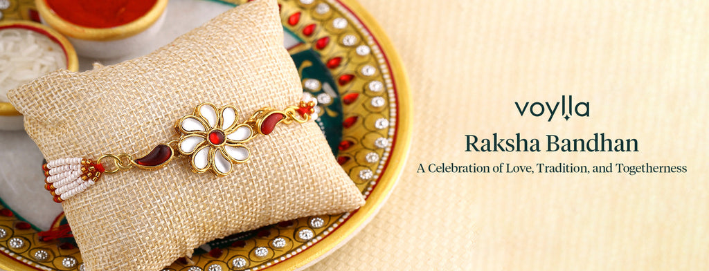 Discover Exquisite Kundan and Designer Rakhi Designs at Voylla