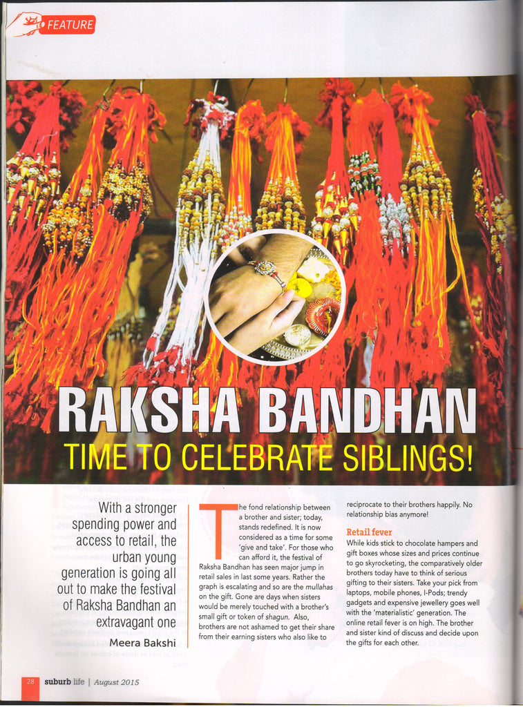 Voylla Media Coverage- Raksha bandhan:Time to celebrate siblings