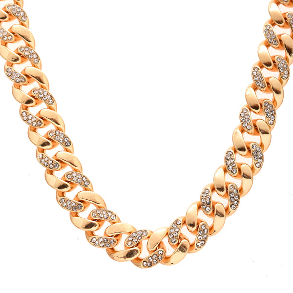 Eclipse Golden Dominion American Diamond Men's Necklace