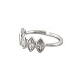 Valentine's Day Sterling Silver Cz Marquise Ring