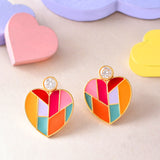 Valentine's Day Mosaic Heart Earrings