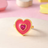 Valentine's Day Pink Heart Ring