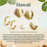 Hawaii Hibiscus Fishhook Silver Earrings