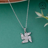 925 Sterling Silver Swastik Pendant with Chain