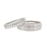 Sterling Silver Couple Band Rings