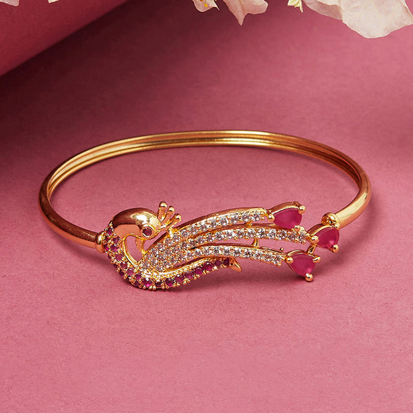 VOYLLA Gold Tone Peacock Feather Rakhi Bracelet - Bhai Rakhi For Brother, Handcrafted Indian Festival Jewelry - View #10