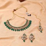 Kundan Gold Plated Maang Tika Set