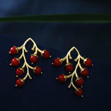 Blooming Beads Grapevine Earrings