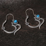 Moksha OM Blue Stone Earrings