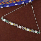 Rabaari Enameled Statement Necklace