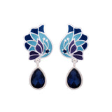 Butterfly Dew Drop Blue Earrings