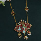 Tahira Glorious Red Peacock Necklace