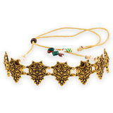 Rava Ball Oxidized Gold Plated Choker Necklace