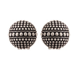 Oxidized Rava Ball Stud Earrings