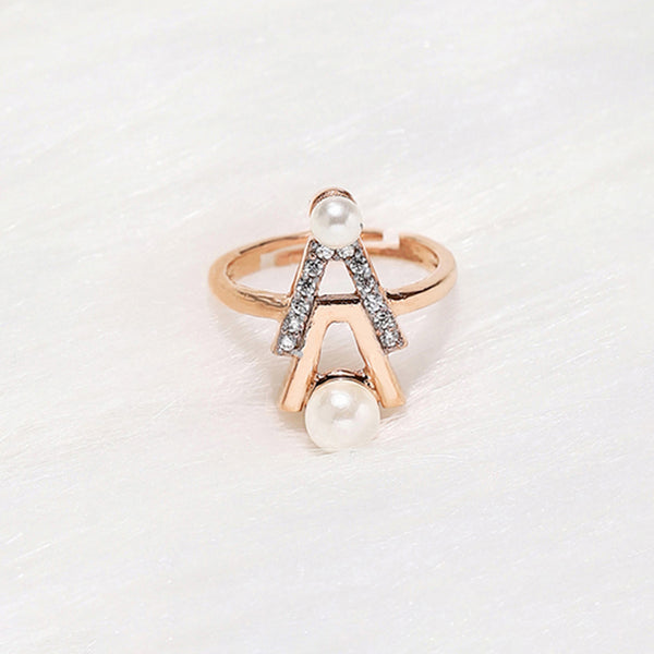 Voylla Gold-Plated Brass Ring with Pearl – VOYLLA