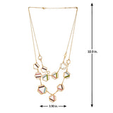Benzene Colorful Gold-Plated Necklace