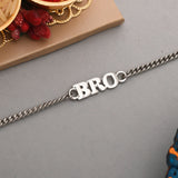 Silver Tone Fashionable BRO Bracelet Rakhi