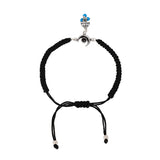 Evil Eye Dome Shape Blue Bead Hanging Bracelet