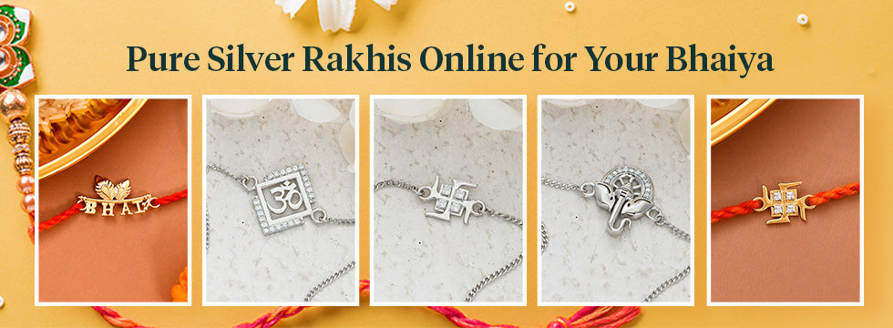 Pure Silver Rakhis Online for Your Bhaiya