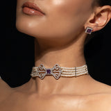 Halo Essence Bow Choker Necklace Set