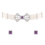 Halo Essence Bow Choker Necklace Set