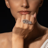 Halo Essence Luster Floral Statement Ring