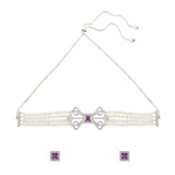 Halo Essence Bow Choker Necklace Set