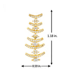 Gold Dangler Earrings for Women Sparkling Elegance American Diamond Tiered Arc Danglers for Cocktail and Celebration Looks