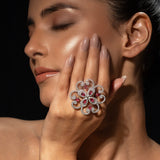 Halo Essence Statement Floral Halo Ring