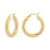 Korean Bling Twist Of Glam Hoops Earrings