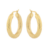 Korean Bling Twist Of Glam Hoops Earrings