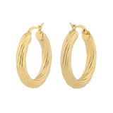 Korean Bling Twist Of Glam Hoops Earrings