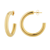 Korean Bling Golden Curve Hoops Earrings