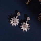 Korean Bling Daisy Drops Earrings