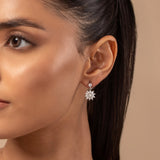 Korean Bling Daisy Drops Earrings