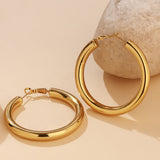 Korean Bling Neo Classic Hoops Earrings