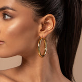 Korean Bling Neo Classic Hoops Earrings