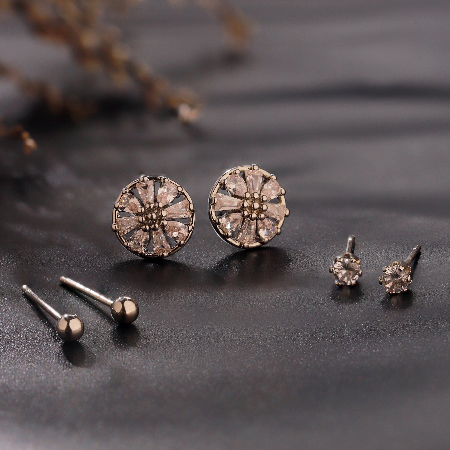 Korean Bling Essential Glam Set Earrings Combo – VOYLLA