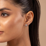 Korean Bling Silver Spark Trio Earrings Combo