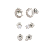 Korean Bling Everyday Radiance Trio Earrings Combo