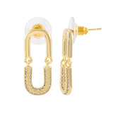 Korean Bling Golden Loop Drop Earrings