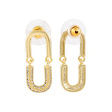 Korean Bling Golden Loop Drop Earrings