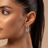 Korean Bling Silverspark Loop Drop Earrings