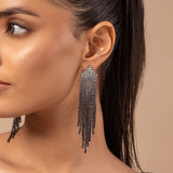 Korean Bling Eclipse Tassel Earrings Earrings