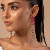 Korean Bling Cosmic Tassel Earrings Earrings