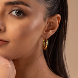 Korean Bling Bold Glow Hoops Earrings