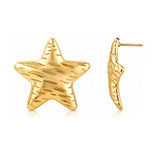 Korean Bling Golden Star Gleam Earrings