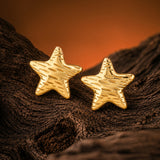 Korean Bling Golden Star Gleam Earrings