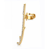 Korean Bling Golden Vine CZ Ear Cuff Earring