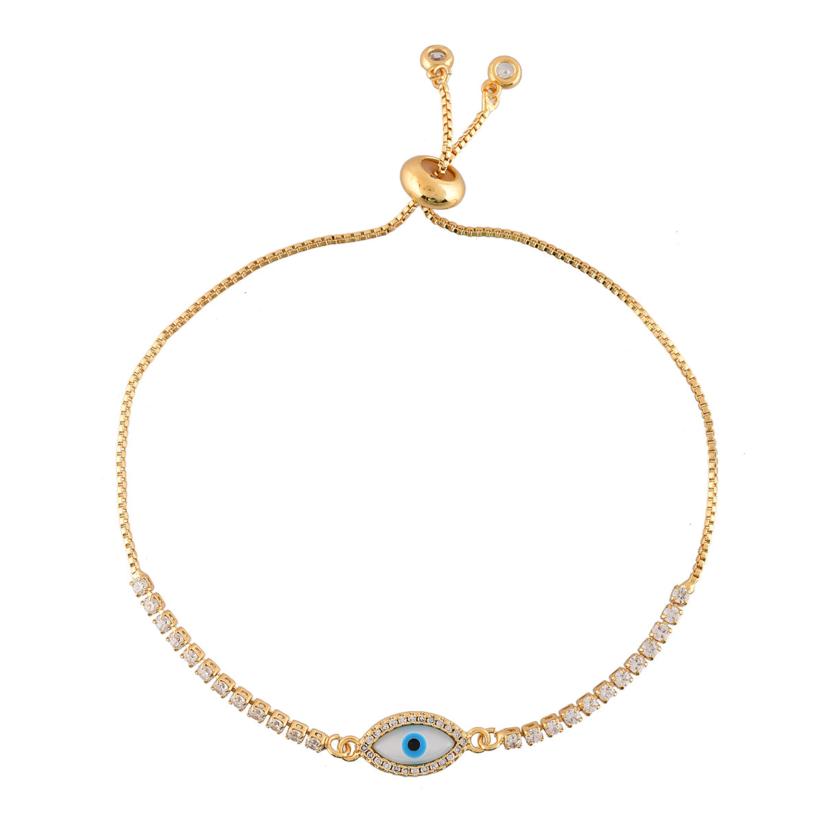 Sparkling Essentials Golden Gaze Evil Eye Bracelet